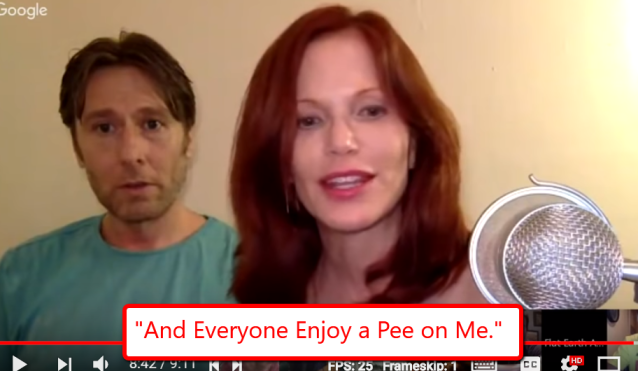 patricia steere flat earther drinking own urine